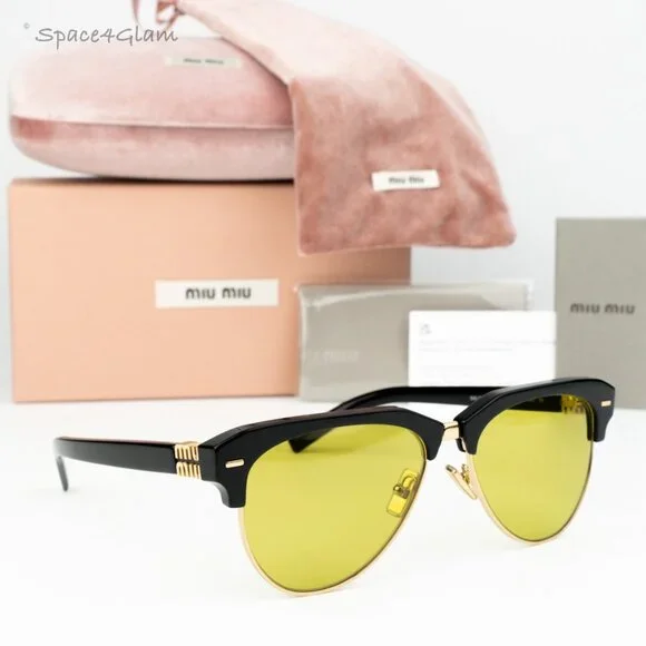 Miu Miu | Accessories | Miu Miu Women Sunglasses Black Olive  display picture 2
